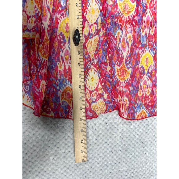 Speechless Dress Youth Girls 7 Pink Striped Paisley Hi Lo Hem Fit Flare - Picture 7 of 10